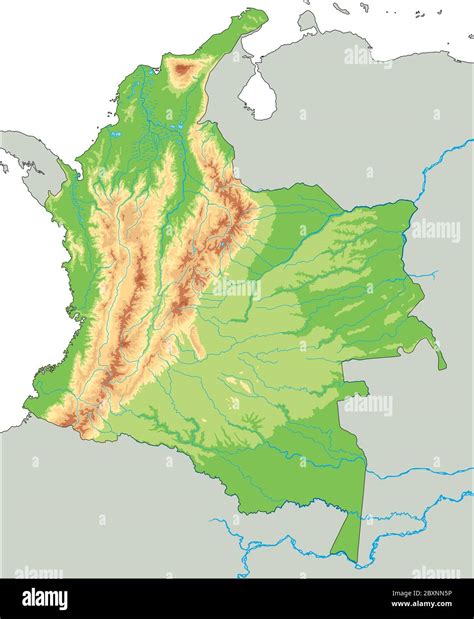 Colombia Mapa Fisico Im Genes Vectoriales De Stock Alamy The Best