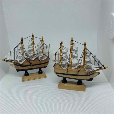 Mediterranean Ship Model, Unique Home Office Decor, Handmade, Nautical ...