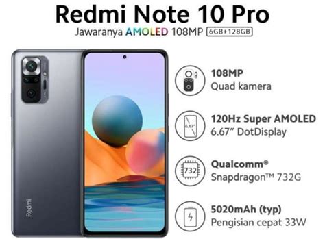 Harga HP Xiaomi Redmi Note 10 Pro Resmi Terbaru Desember 2022