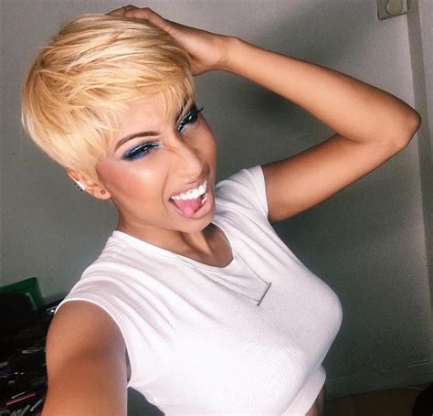 Funky Blonde Pixie Hairbyharper Black Hair Information