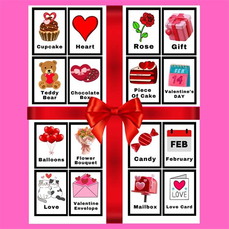 Dollar Deal Valentines Day Vocabulary Flash Cards For Prek And K