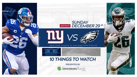 Giants Vs Eagles 10 Things To Watch