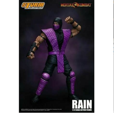 Storm Toys 1 12 Mortal Kombat Purple Ninja Rain Collectibles Pvc Figure