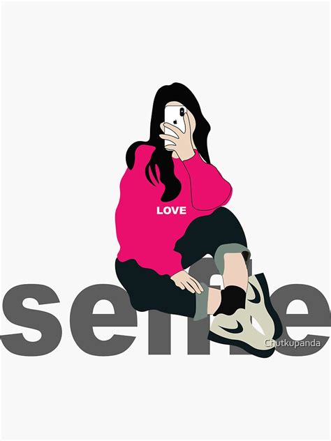 Selfie Lover Sticker By Chutkupanda Redbubble