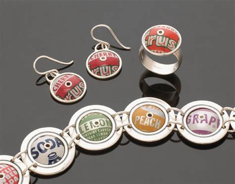 Beamer Sterling Silver And Recycled Bottle Cap Jewelry By Marc Williams Goldsmith Recycle Bottle