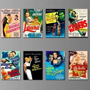 Classic Film Noir Movie Posters From the 1940s on Magnets. Eight ...