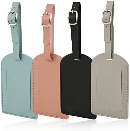 Amazon Pcs Pu Leather Luggage Tag With Adjustable Strap Suitcase