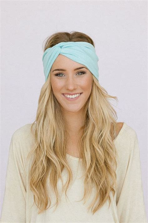 Turband Headband Twist Aqua Dove Headband By Threebirdnest On Etsy Wide