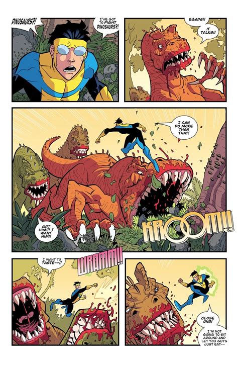 Invincible Comics Issue33 Dinosaurs Invincible Comic Comic Art