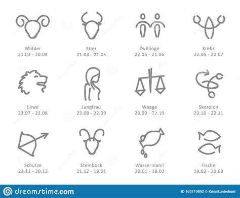 Sinal Zodiaco Simples Horóscopo Data Ilustração do Vetor