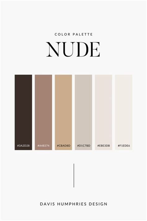 DAVIS HUMPHRIES DESIGN Nude Color Palette Color Palette Color Design Inspiration
