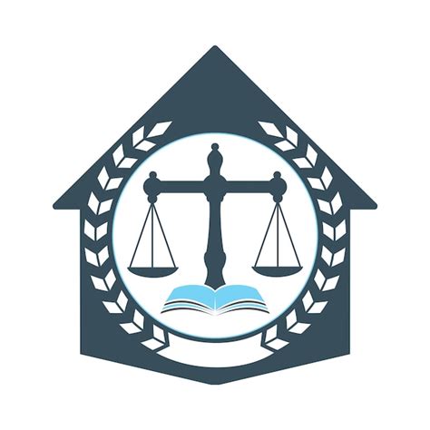 Premium Vector House Of Law Logo Vector With Judicial Balance