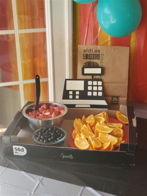 Mom throws daughter an Aldi-themed birthday party with groceries