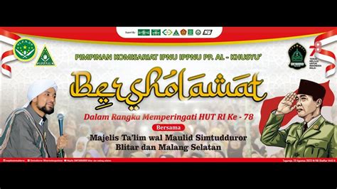 Majelis Ta Lim Wa Maulid Simtudduror Blitar Dan Malang Selatan Pp Al