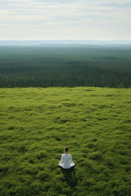 Pessoa Praticando Ioga Medita O Ao Ar Livre Na Natureza Foto Gr Tis