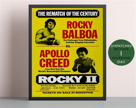 Rocky Balboa Vs Apollo Creed Poster Vintage Boxing Fight Etsy