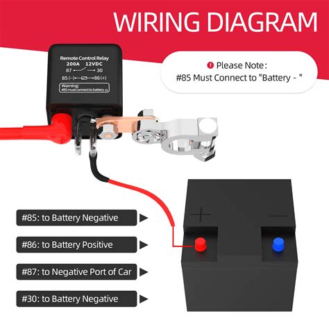 V Voiture Batterie Interrupteur Sans Fil Double T L Commande Coupure