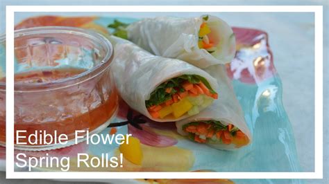 Edible Flower Spring Rolls Twin Chefs Youtube