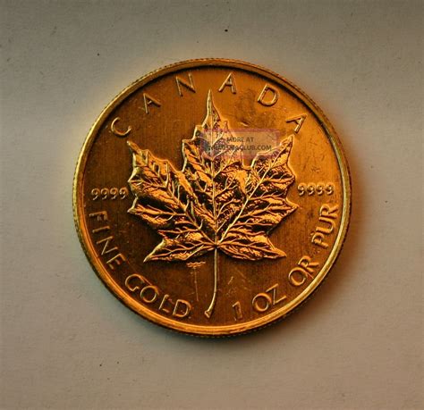 Oz Gold Canadian Maple Leaf Coin Pure Cad Quality