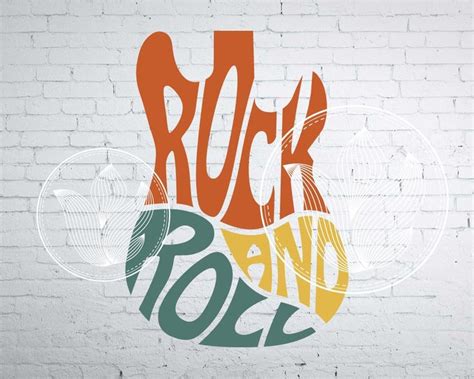 Rock And Roll Word Art  Png Eps Svg Dxf Logo Design Etsy Logo