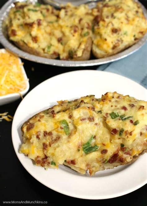 Egg Stuffed Potato Skins Recipe Moms And Munchkins