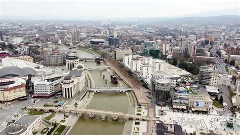 1103 Skopje North Macedonia Drone Footage 4K