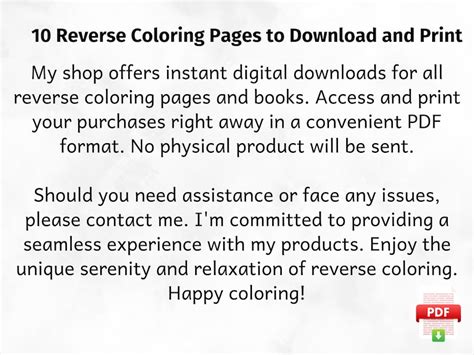 10 Captivating Patterns Reverse Coloring Pages Bundle For Etsy