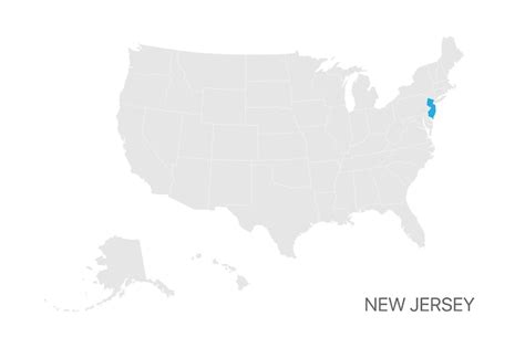 Mapa Dos Eua O Estado De Nova Jersey Destacado F Cil De Editar Para