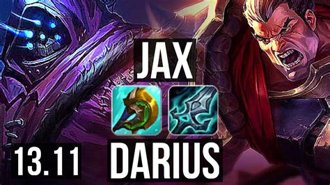 JAX Vs DARIUS TOP 6 0 1 900K Mastery Dominating KR Diamond 13