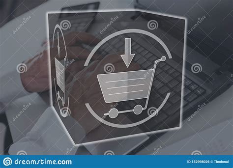 Concepto De Compras En L Nea Foto De Archivo Imagen De Cliente Cubo