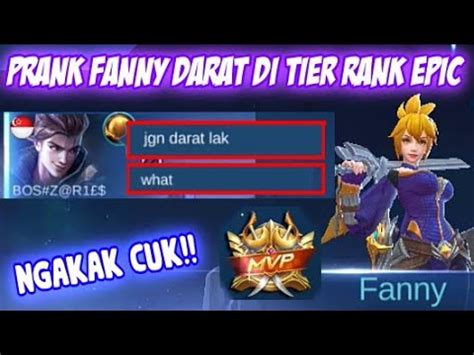 Prank Fanny Darat Auto Ngakak Mobile Legends YouTube