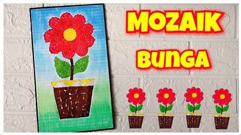 Mozaik Bunga Dari Kertas Origami Membuat Mozaik Kelas 4 Bunga Dari