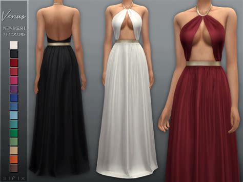 Sifix S Venus Dress Sims 4 Dresses Venus Dresses Sims 4 Mods Clothes