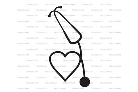 Stethoscope Heart Gráfico Por Tribaliumart · Creative Fabrica