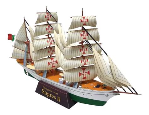 Maquete De Papel 3d Navios Do Mundo Sagres Ii à venda em São Paulo