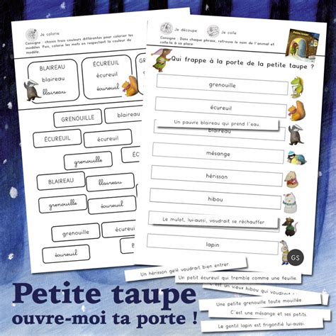 La Maternelle De Tot Petite Taupe Ouvre Moi Ta Porte