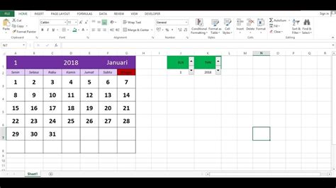 CARA MEMBUAT KALENDER OTOMATIS PADA EXCEL DENGAN MUDAH DAN CEPAT