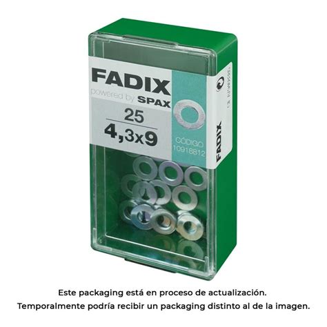 Caja S 25 Unid Arandela Plana Cinc 4 3x9mm Fadix 8431832918812 18227