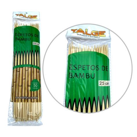 Palitos De Bambu Espeto P Churrasco Cm Forte Talge Jrm