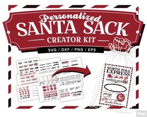 Personalized Santa Sack SVG Vol 3 Creator Kit OhMyCuttables