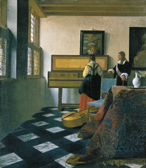 Queen S Vermeer Painting Royal Music Lesson Exhibited In The