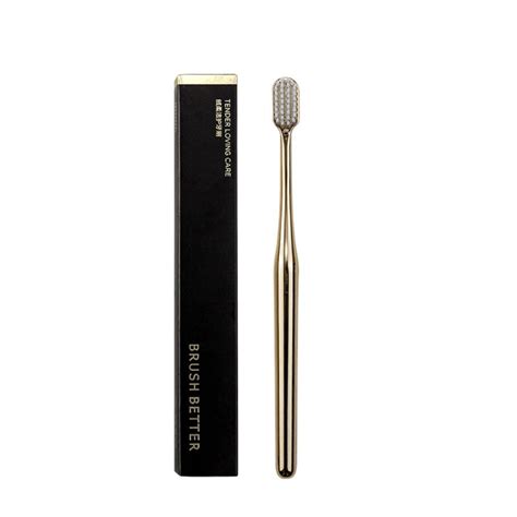 NEWIDEA Escova De Dentes Macia Leve Gold Silver Adult Tooth Brush