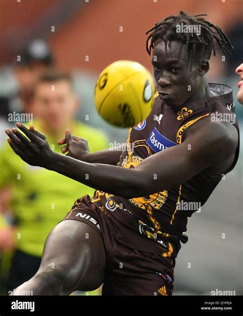 Changkuoth Jiath Of The Hawks During The Round Afl Match Between