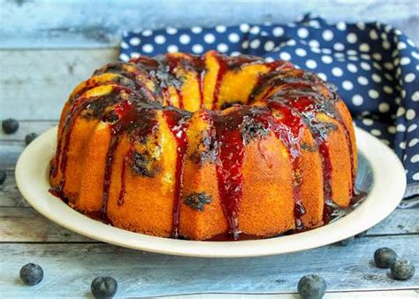 Jamies Blueberry Bundt Cake With Sauce Recipe Just A Pinch