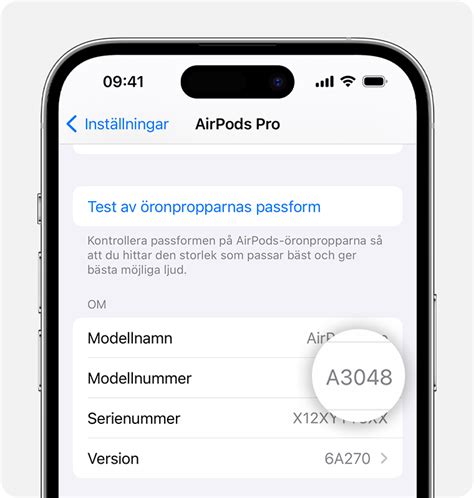 Identifiera Dina AirPods Apple Support SE