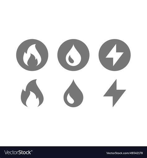 Gas water and electricity utilities icons Vector Image