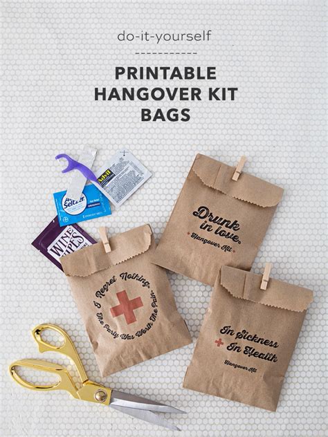 Hangover Kit Printable Free Super Cute Printable Hangover Kit Bags