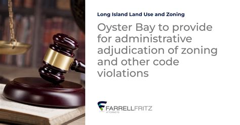 Oyster Bay To Provide For Administrative Adjudication Of Zoning And