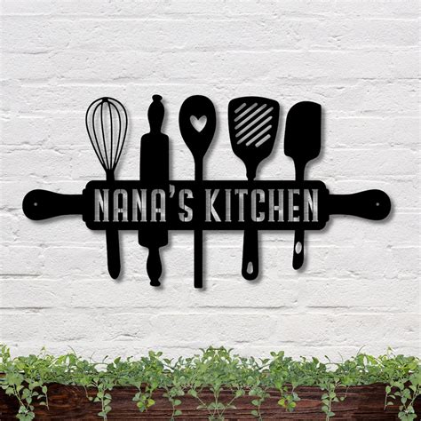 Custom Metal Sign For Kitchen Nanas Kitchen Metal Sign Personalized