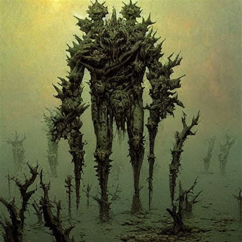 KREA AI - Warhammer nurgle painting by artist zdzislaw beksi...